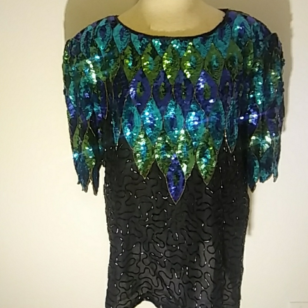 Vintage Diane Gilman sequin top