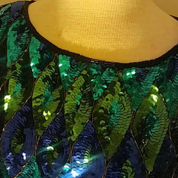Vintage Diane Gilman sequin top - Picture 2 of 8