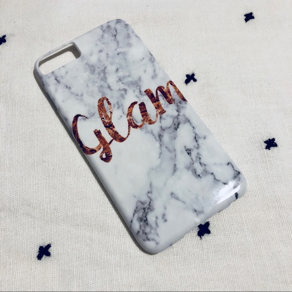 “GLAM” WHITE MARBLE IPHONE 6 PLUS CASE - Picture 1 of 2