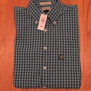 L.L. Bean Long Sleeve Seersucker Shirt-NWT