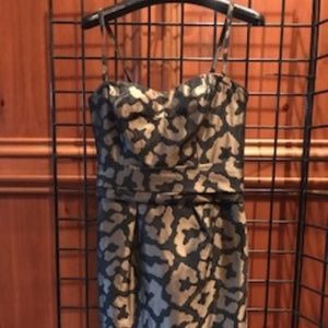 Gold and black cocktail dress