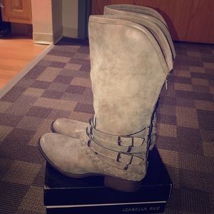 Western style boots- Gray