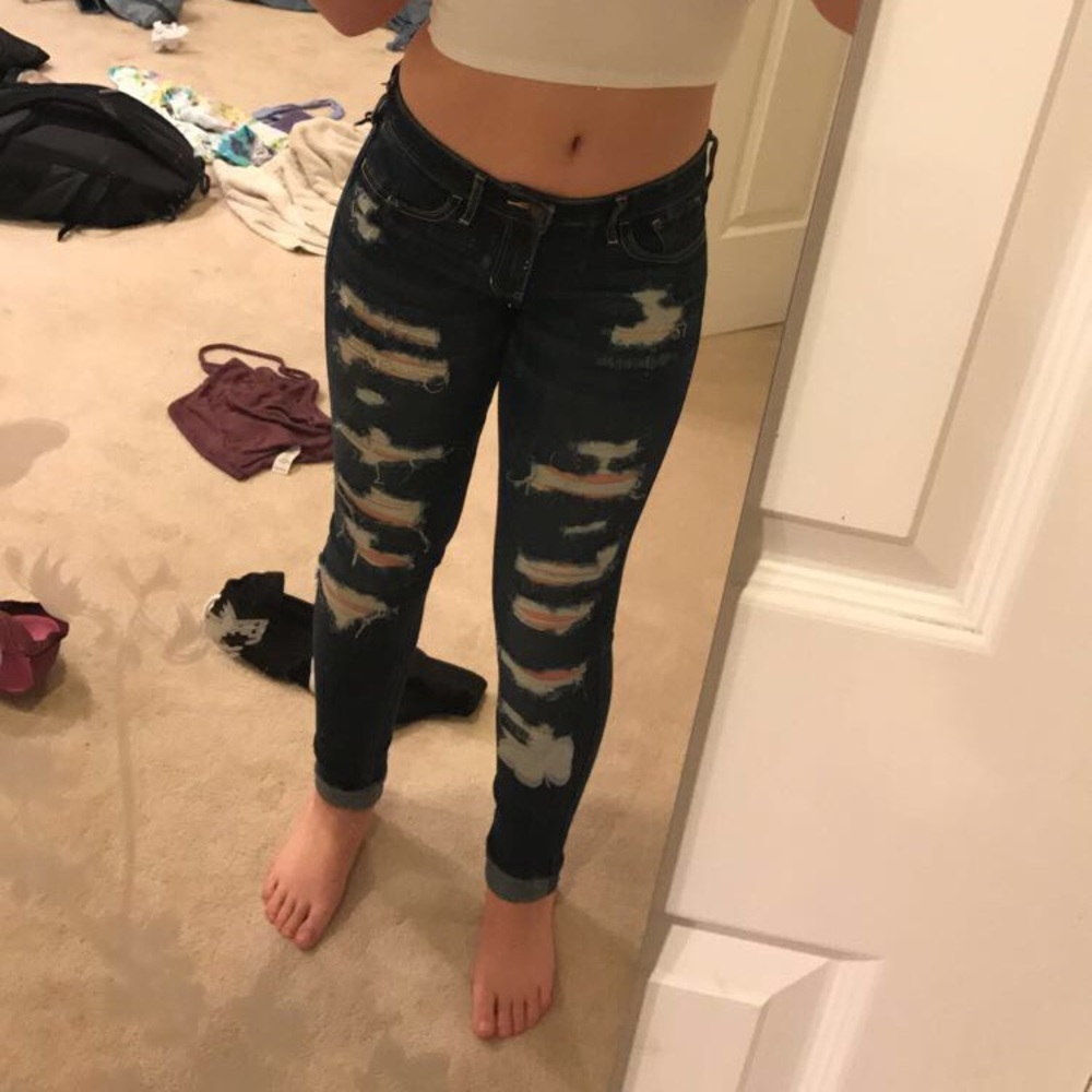 Hollister ripped jeans