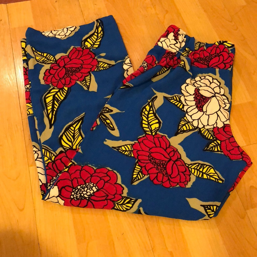Floral Melissa McCarthy Seven royal blue pants