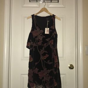 Velvet floral dress
