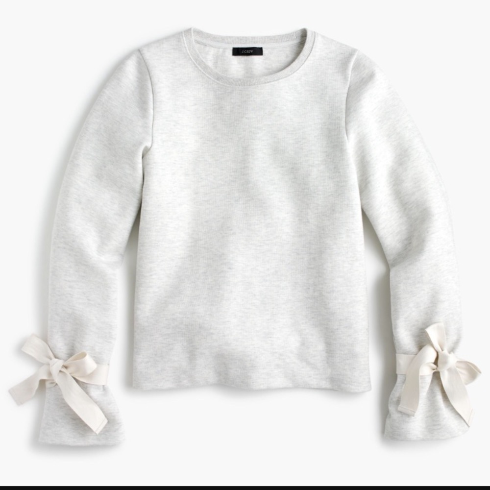 J Crew Tie Sleeve Sweatshirt