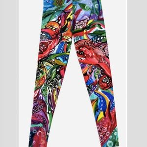 LEGGINGS  WOMEN - COLORFUL  ONE OF A KIND LEGGINGS DESIGNED BY ARTIST