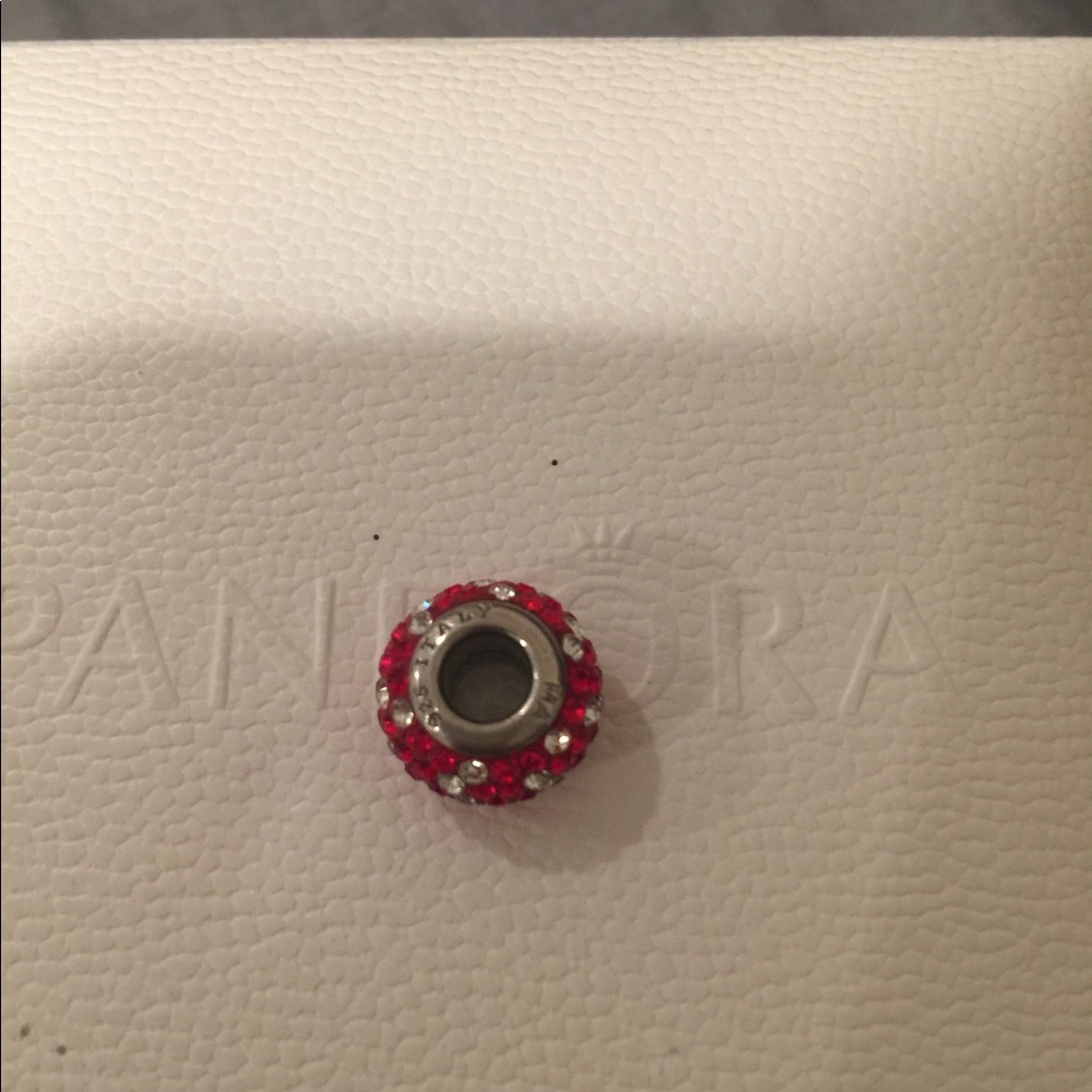 “Charmed Memories” red & clear Swarovski charm