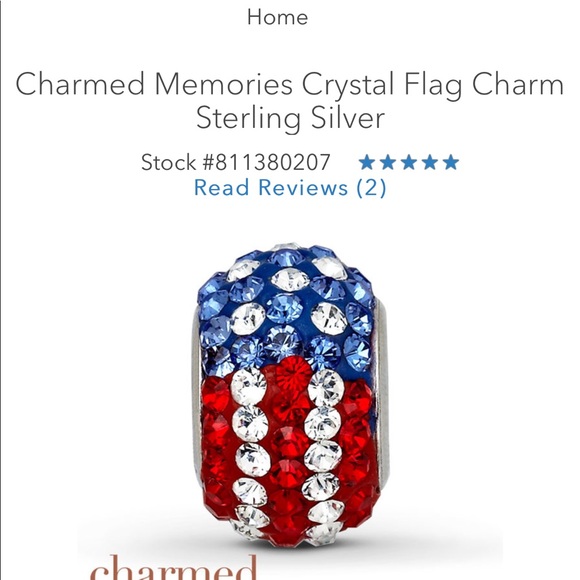 “Charmed Memories” red & clear Swarovski charm - Picture 3 of 3