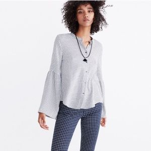 NWT Bell-Sleeve Button-Down Shirt in Window