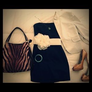 Forever 21 Blue strapless dress