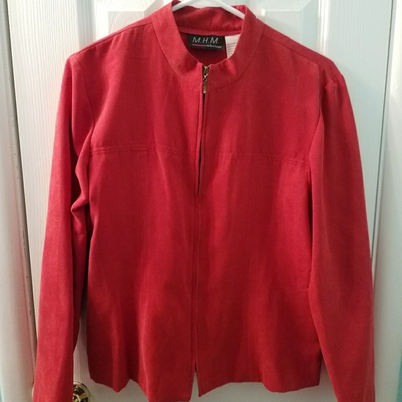 Melissa Harper Jackets & Blazers - Melissa Harper faux suede red jacket