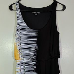 Black yellow & white Dress by Elizabeth and James