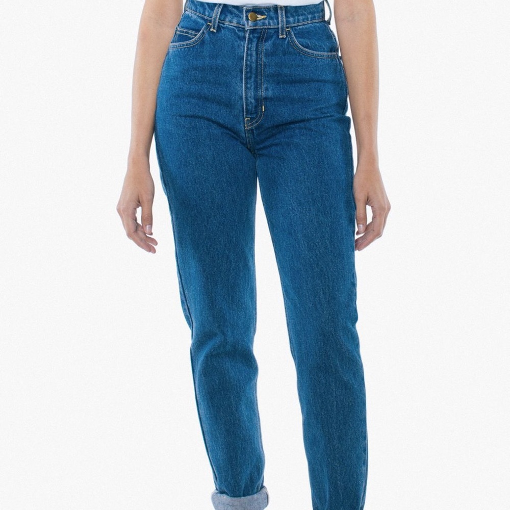 AMERICAN APPAREL HIGH RISE MOM JEANS