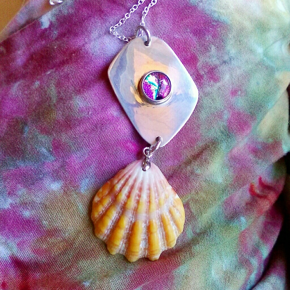 One of a Kind Rare Sunrise Shell Pendant