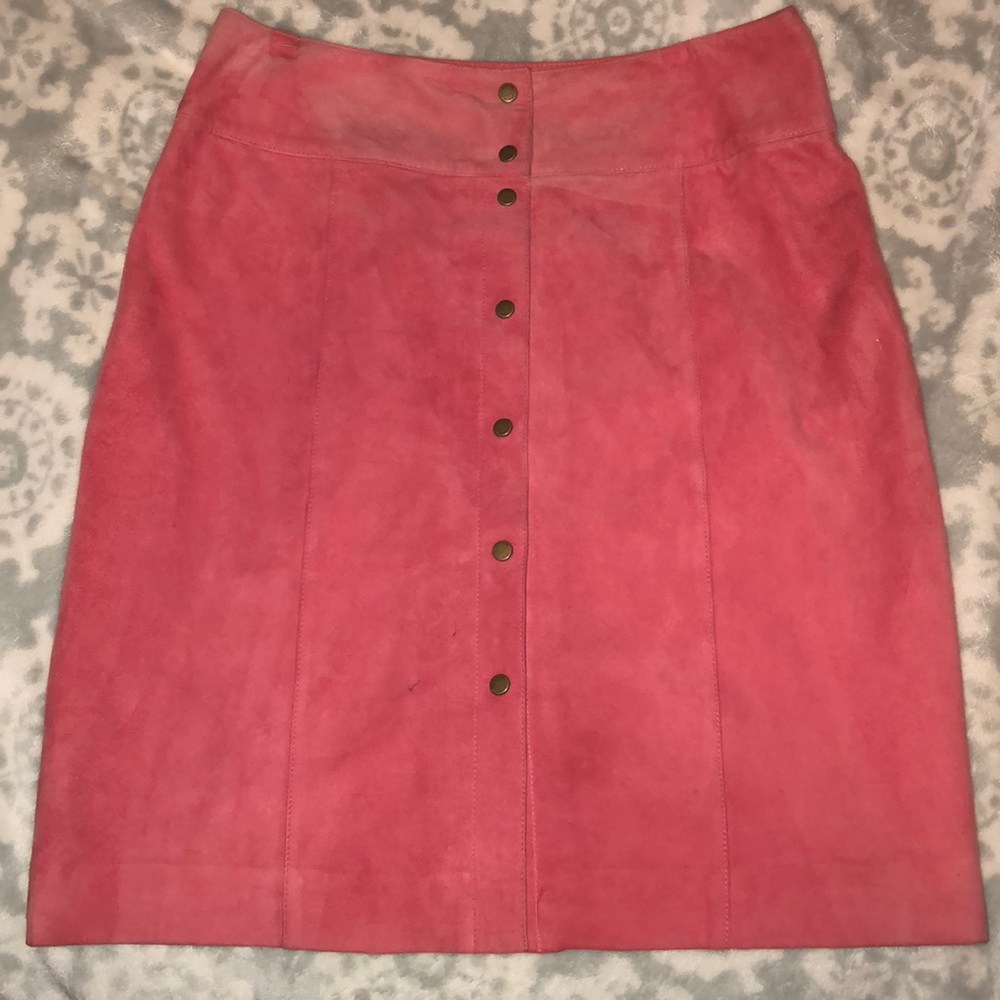 100% leather vintage skirt