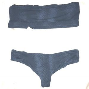 🔥INDAH BODY CHARCOAL SNAKE PRINT BIKINI SET🔥NWT