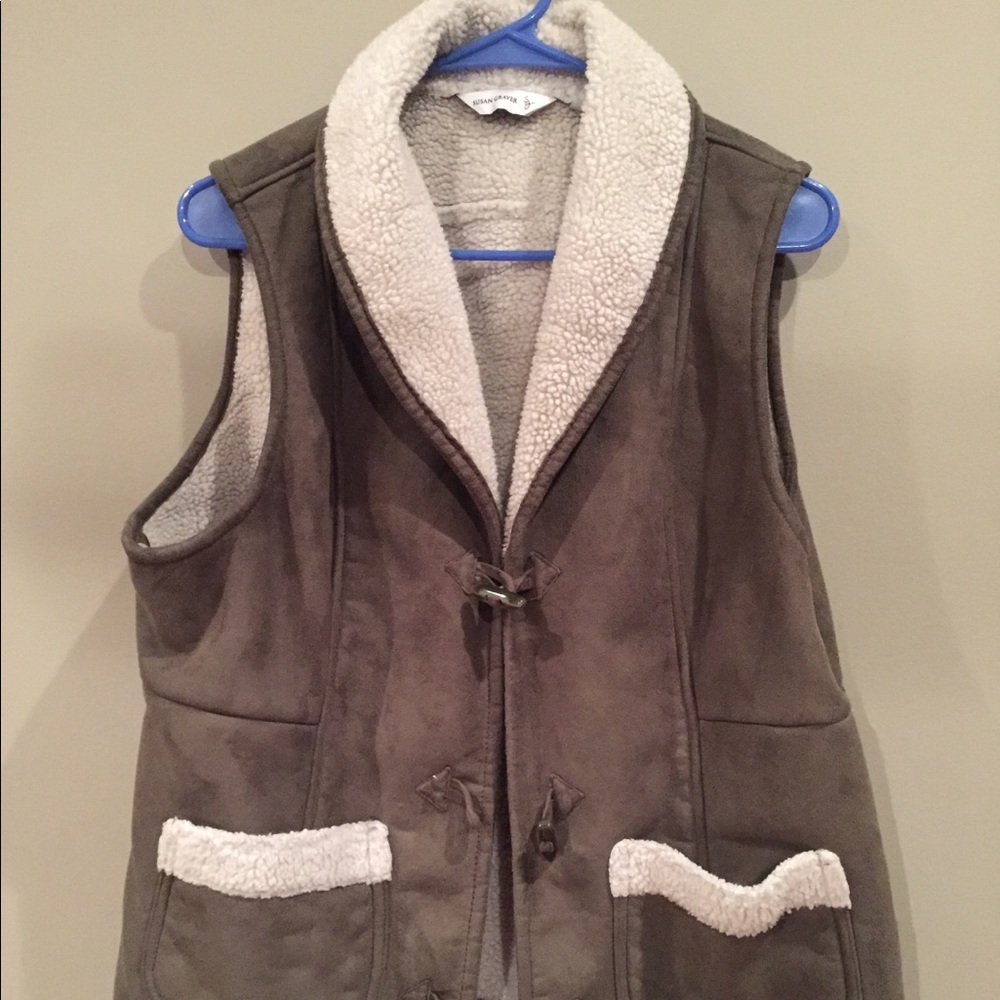 Micro suede, fleece lined vest