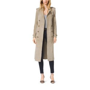Michael Kors 100% suede leather trench coat