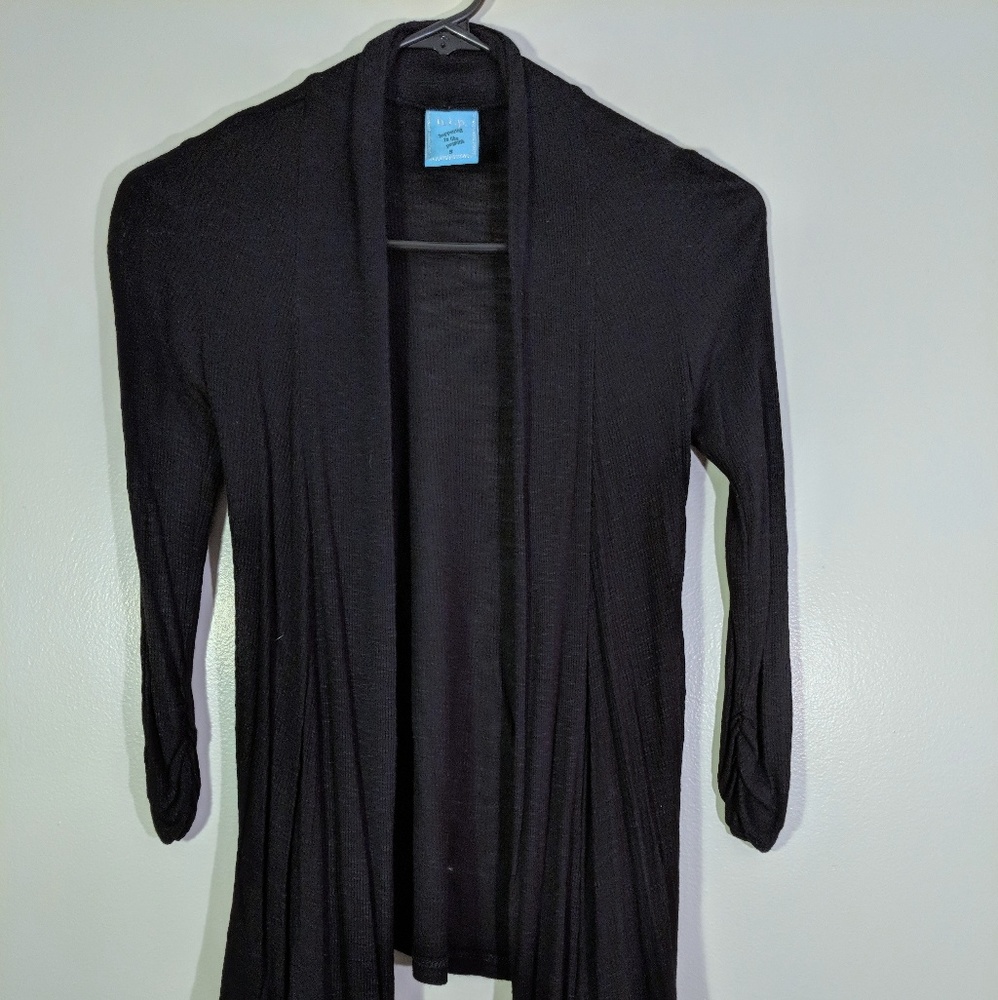 Black open Sweater Cardigan by H.I.P small