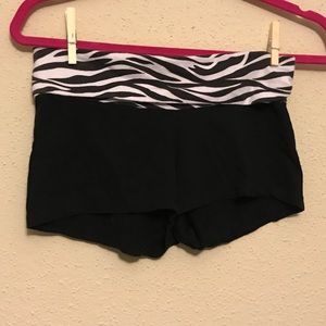 Black and Zebra Print Shorts