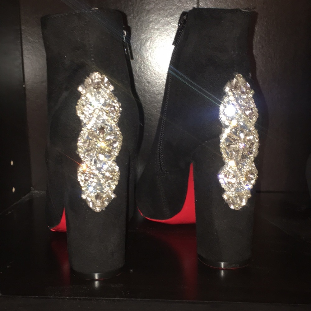 DIY Glam Red Bottom Booties (NOT FOR SALE)