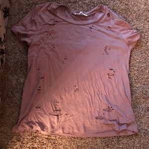 Pink shirt made with holes