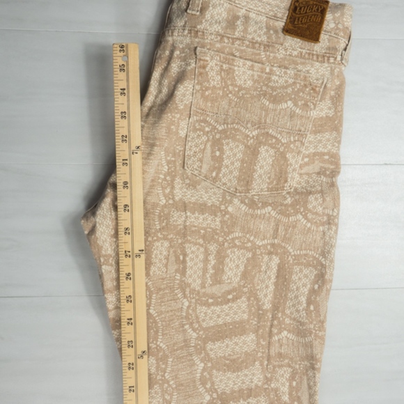 LUCKY Brand LEGEND Jeans Tan Lace Pattern 12/31 - Picture 5 of 8