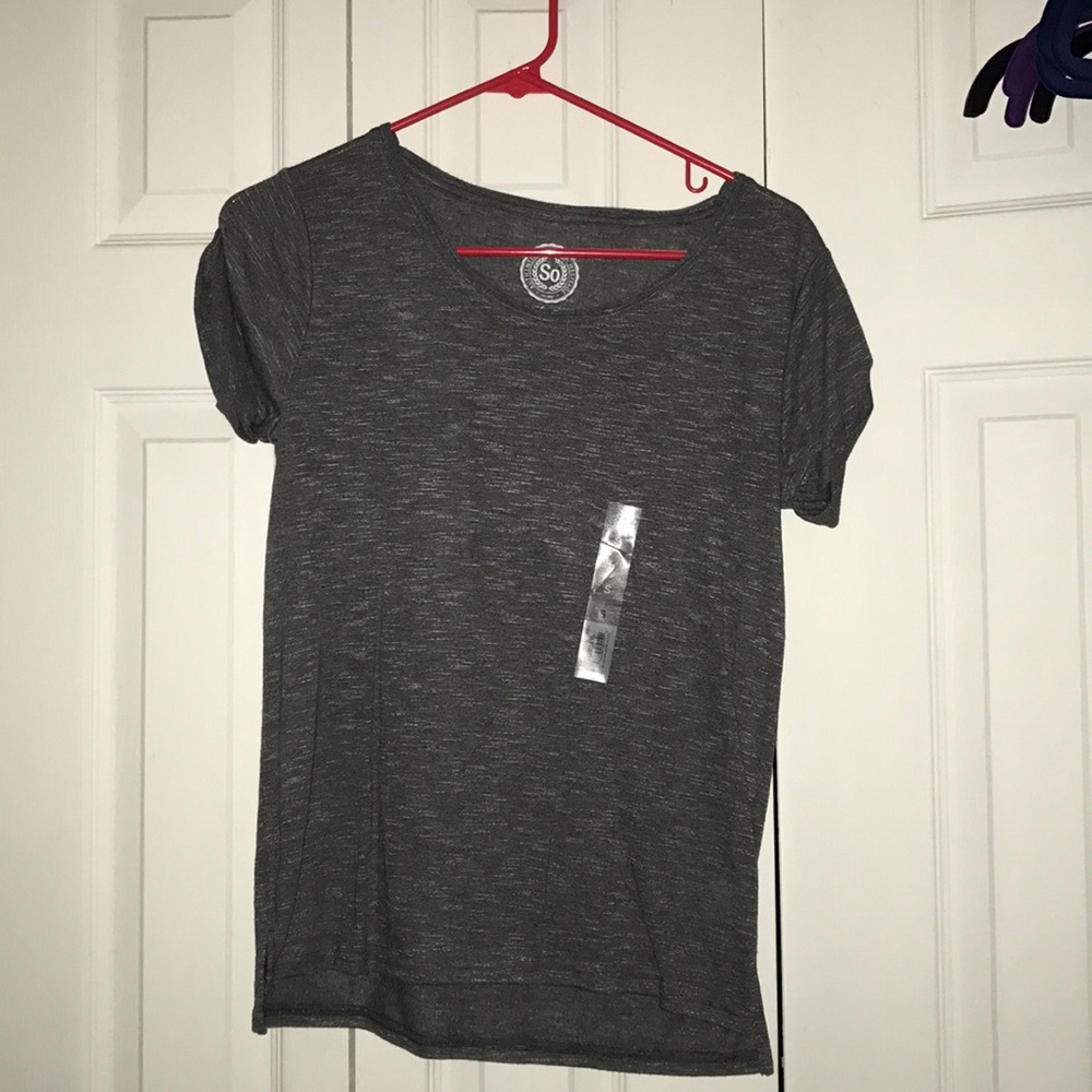 Grey scoop neck