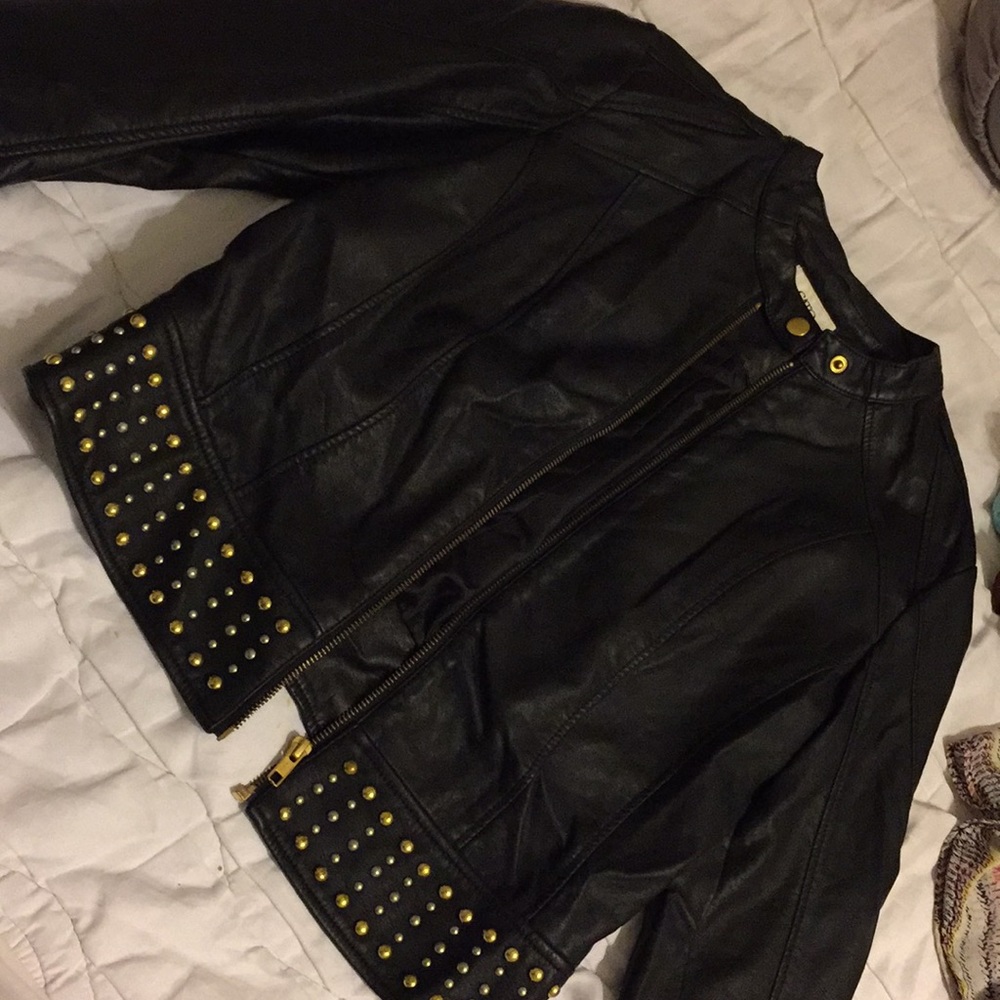 Cato Black Leather jacket. Only worn once!
