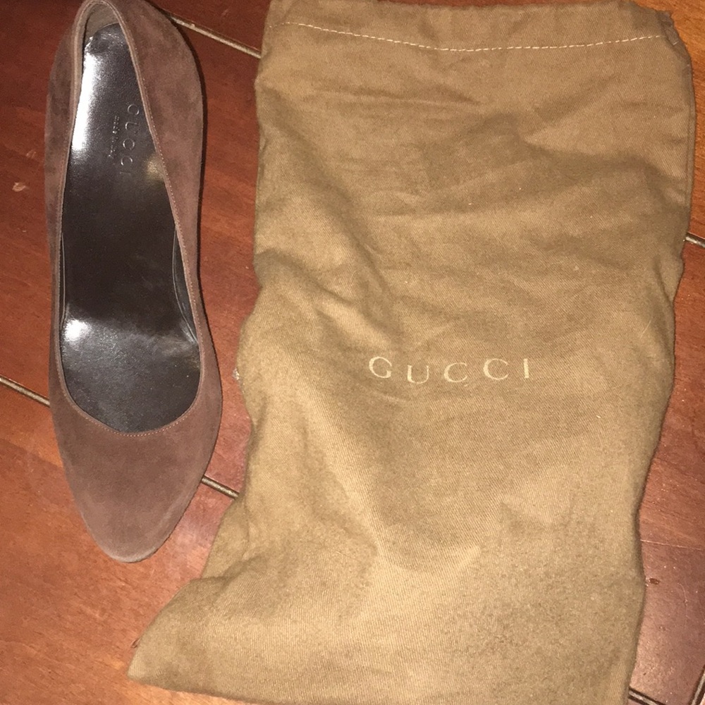 Brown Gucci heels