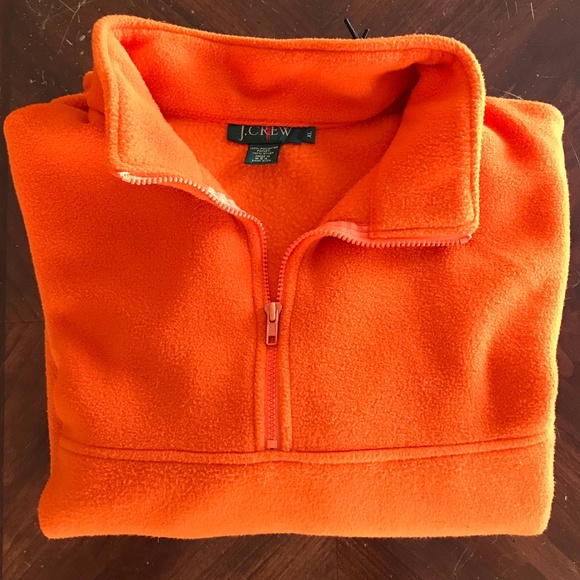 orange half zip sweater