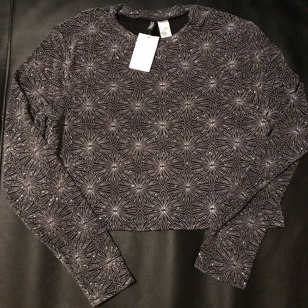 Glitter long sleeve top