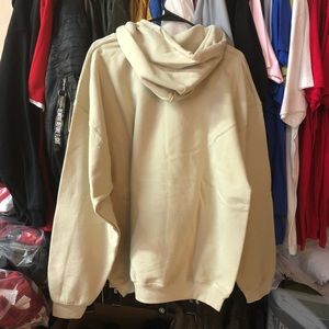 Sweaters - Trap Bogo Hoodie - Beige w/ White Sweaters - Trap Bogo Hoodie - Beige w/ White