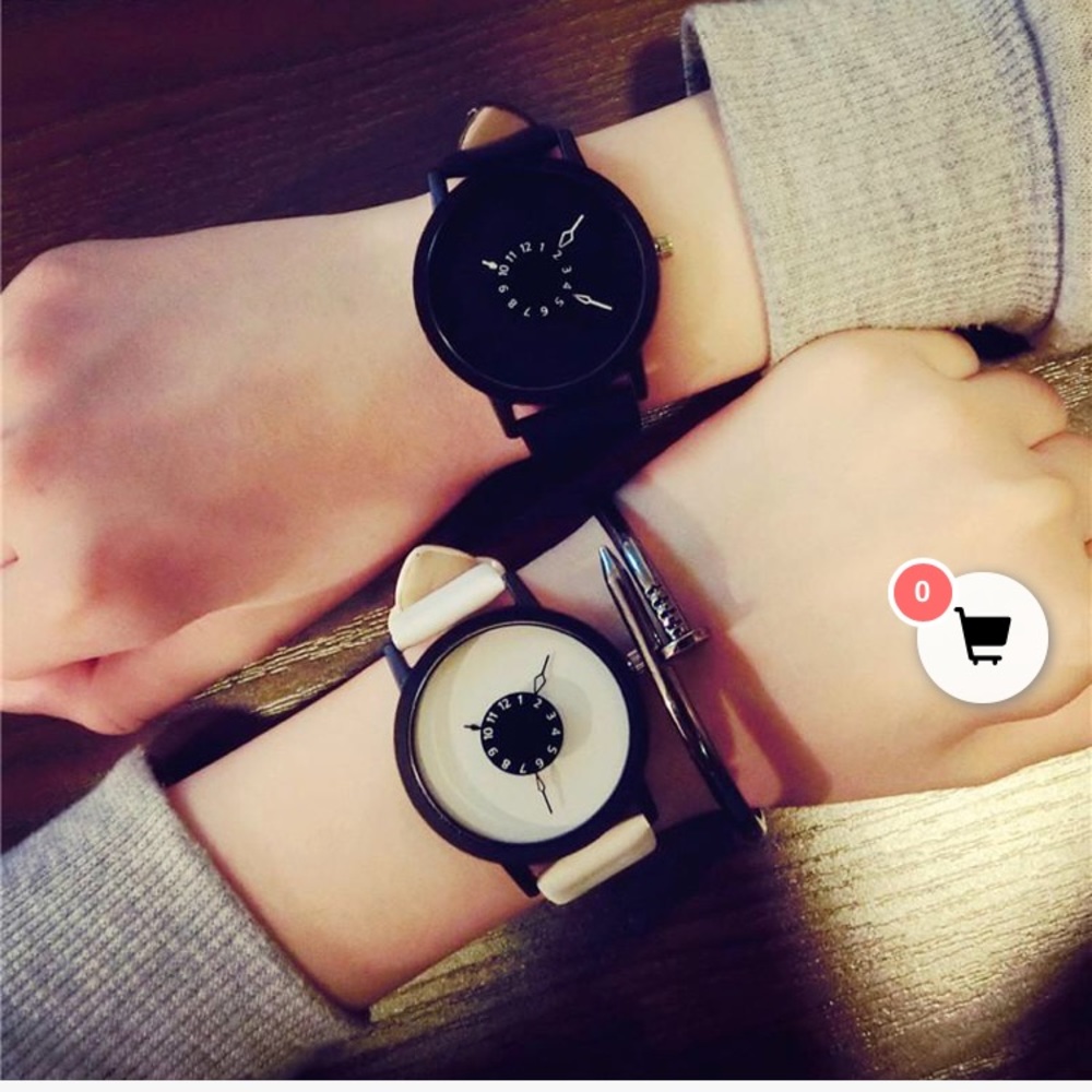 Black and white leather watches.