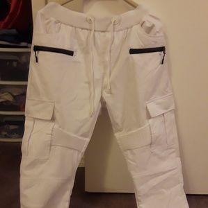 White joggers
