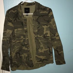 camouflage button up