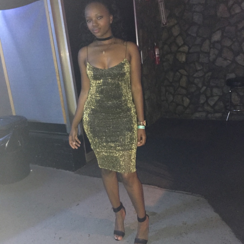 Gold dress