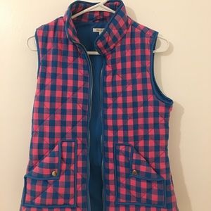 Pink/blue checkered Vest