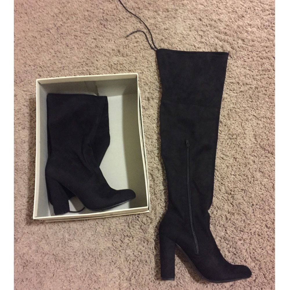 New in box thigh high suede boots