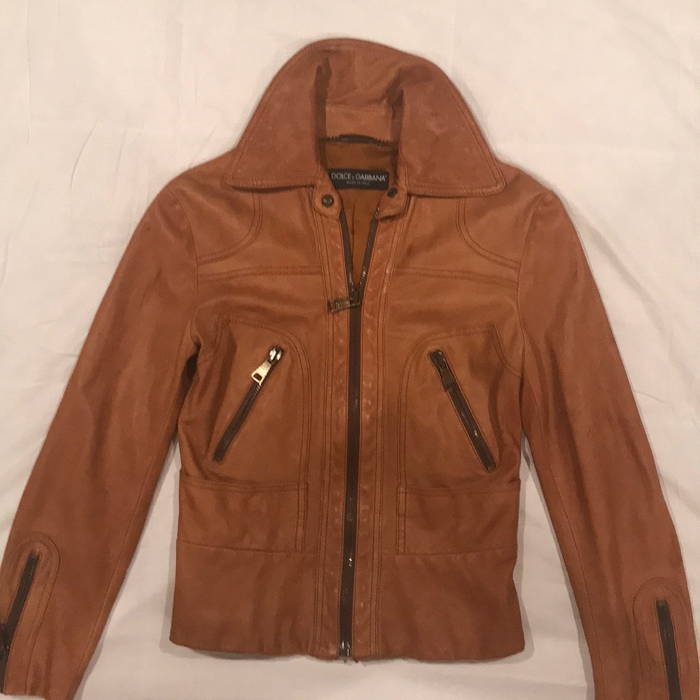Dolce & Gabbana Leather Jacket size 42 xs/s