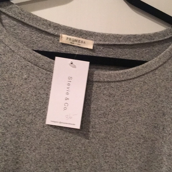 Stevie Hender charcoal grey top brand new - Picture 3 of 6