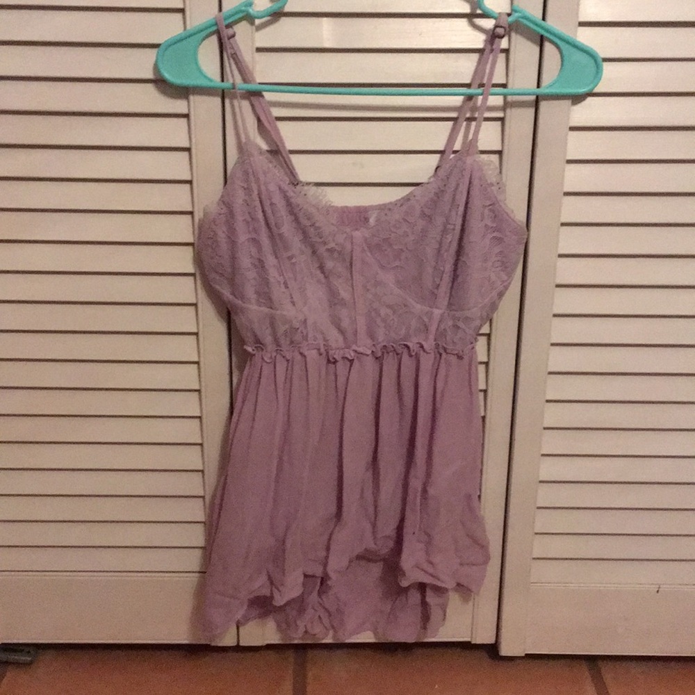 Purple lace corset top