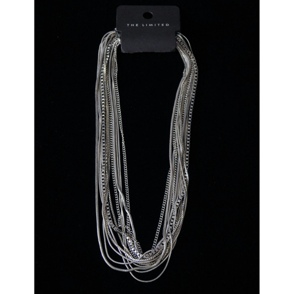 NWT Silver multi strand necklace LTDN76 - Picture 2 of 7