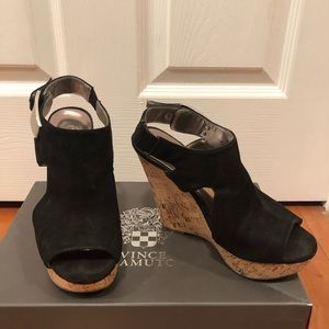 Carlos Santana black wedges