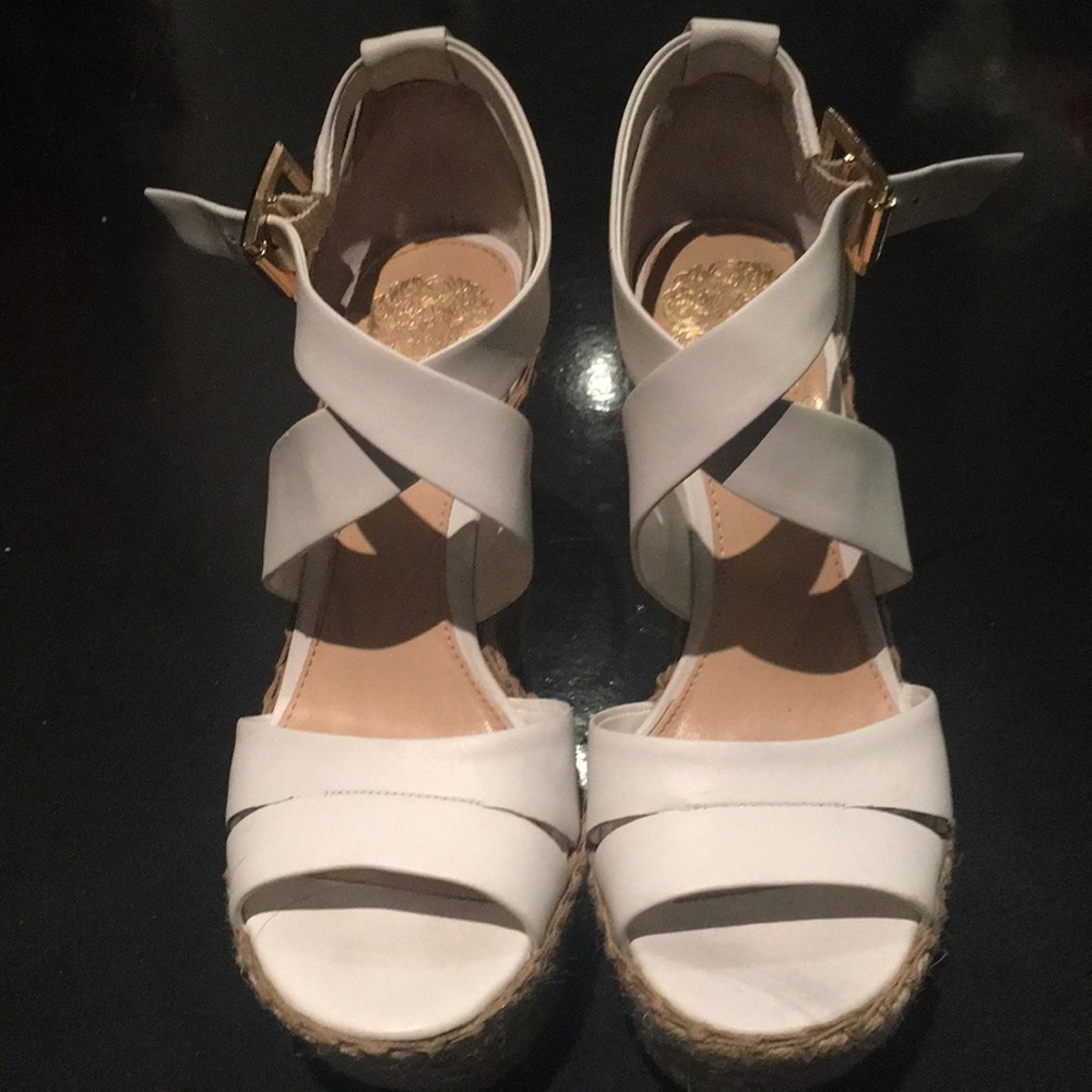 Vince Camuto White wedges