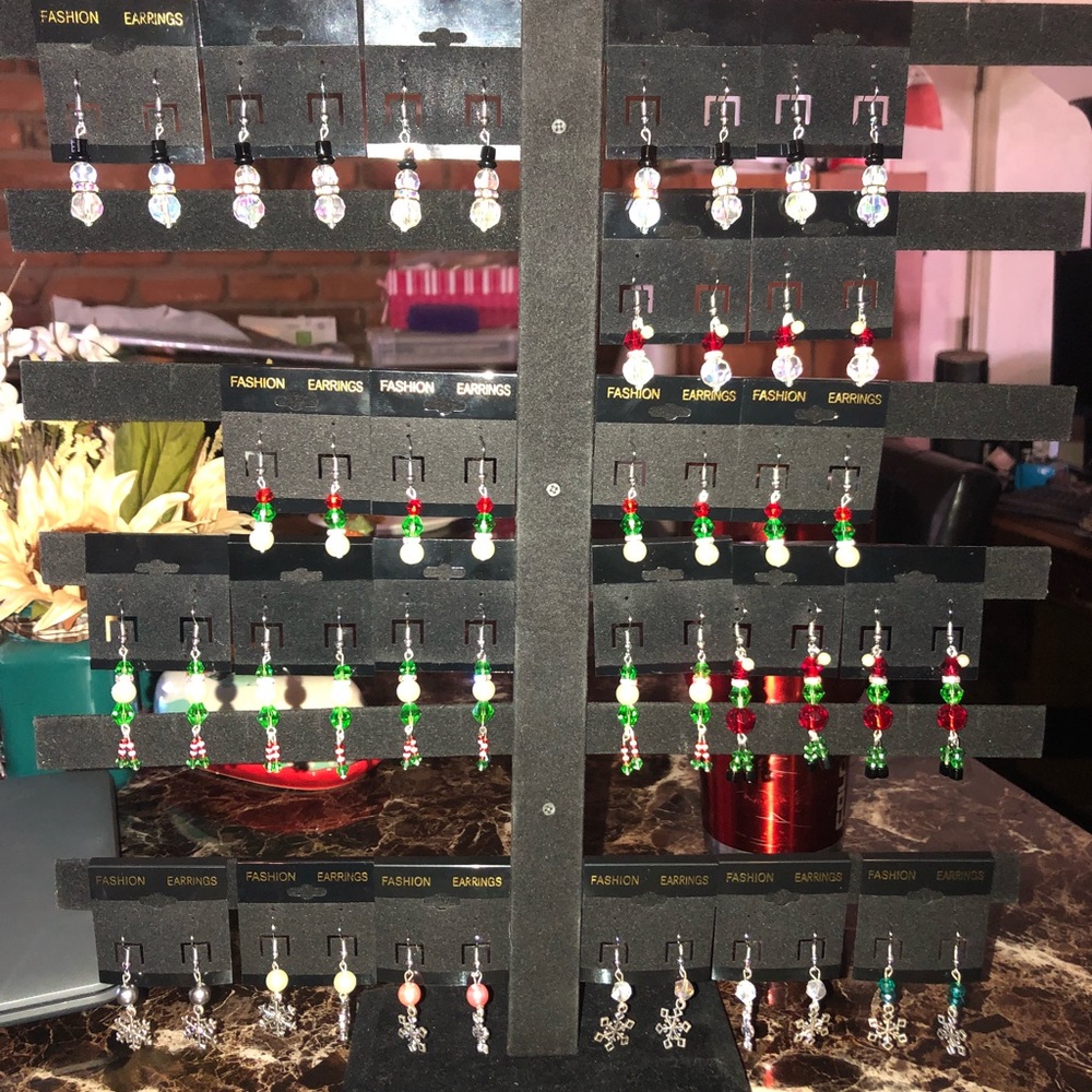 Handmade holiday earrings