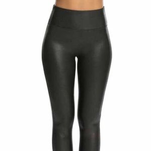 SPANX faux leather leggings. Size S