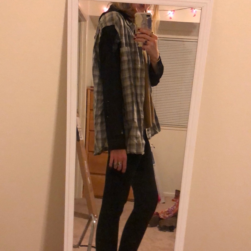 LF flannel with mesh sleeves and hood