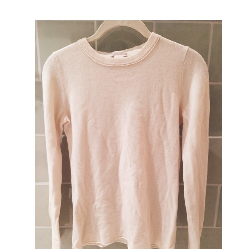 Cream 100% Cashmere J Crew sweater: Sz. Small
